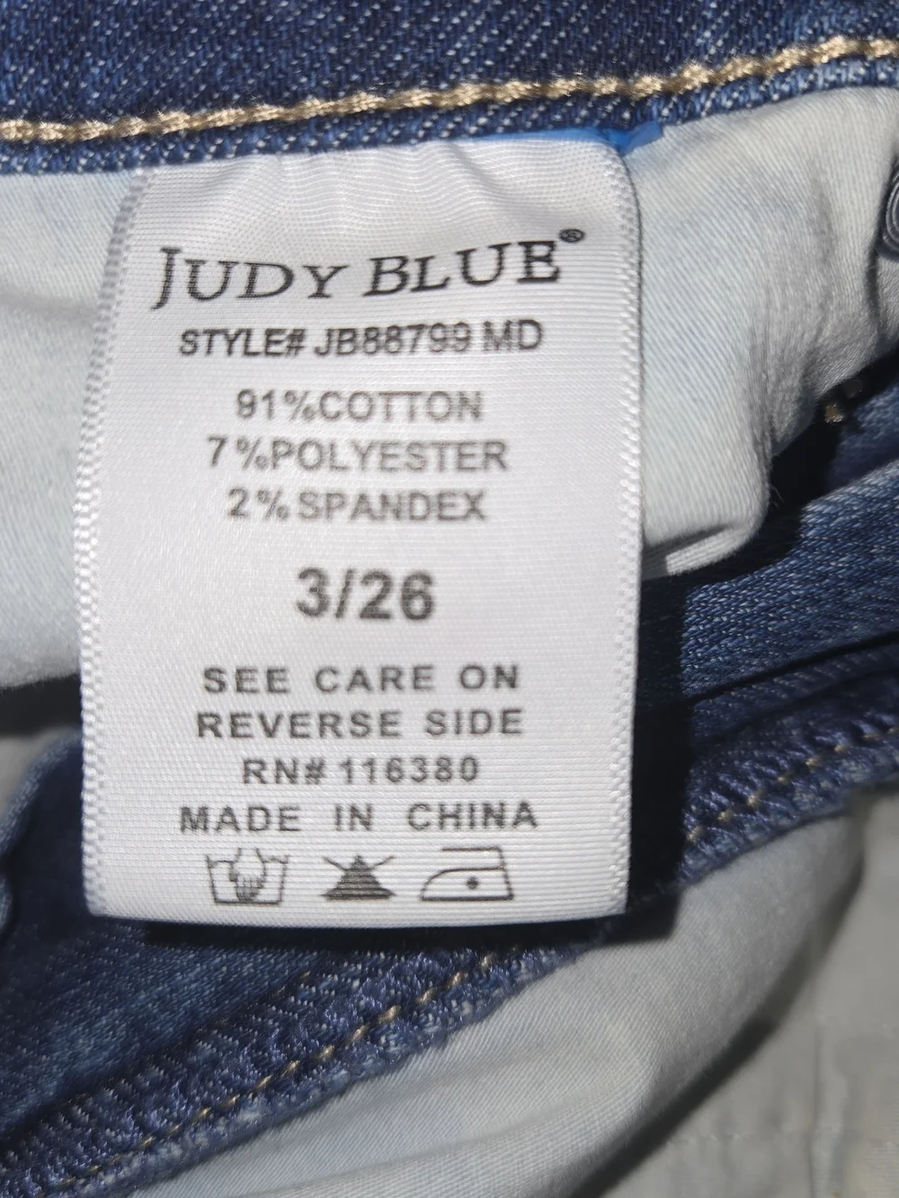 Judy Blue Medium Wash Skinny Jeans High Waisted 26 Inch Waist. - Picture 7 of 11